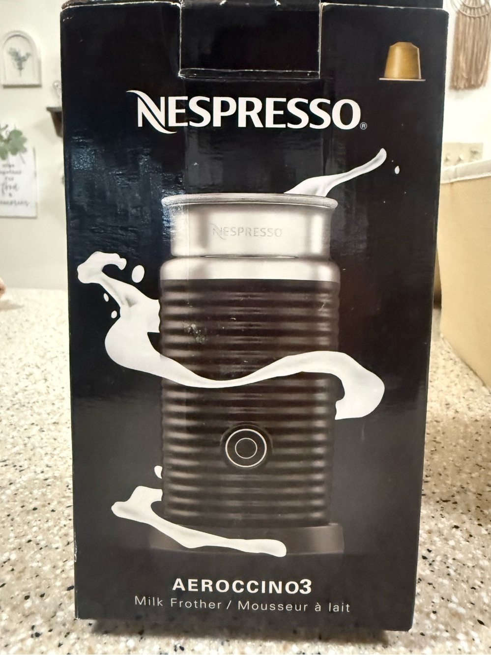 Nespresso Aeroccino3 Milk Frother - Black and Silver